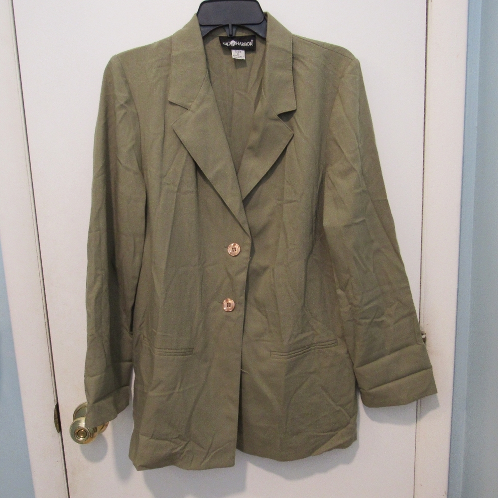 (PRICE IS FIRM!)Sag Harbor Women's, Collared, Button Up Blazer Suit Jacket